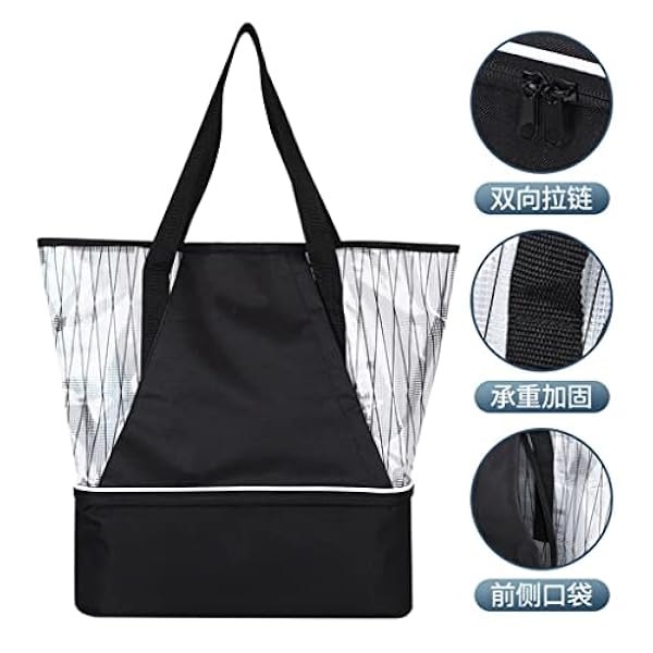 N/A strandväska isoleringsväska resa multifunktionell picknick isväska dubbelskikt förvaring stor kapacitet Oxford tygväska